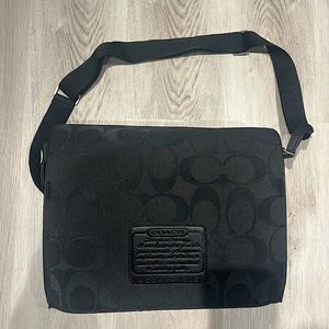 Black Vintage Coach messenger/laptop bag - canvas - like new
